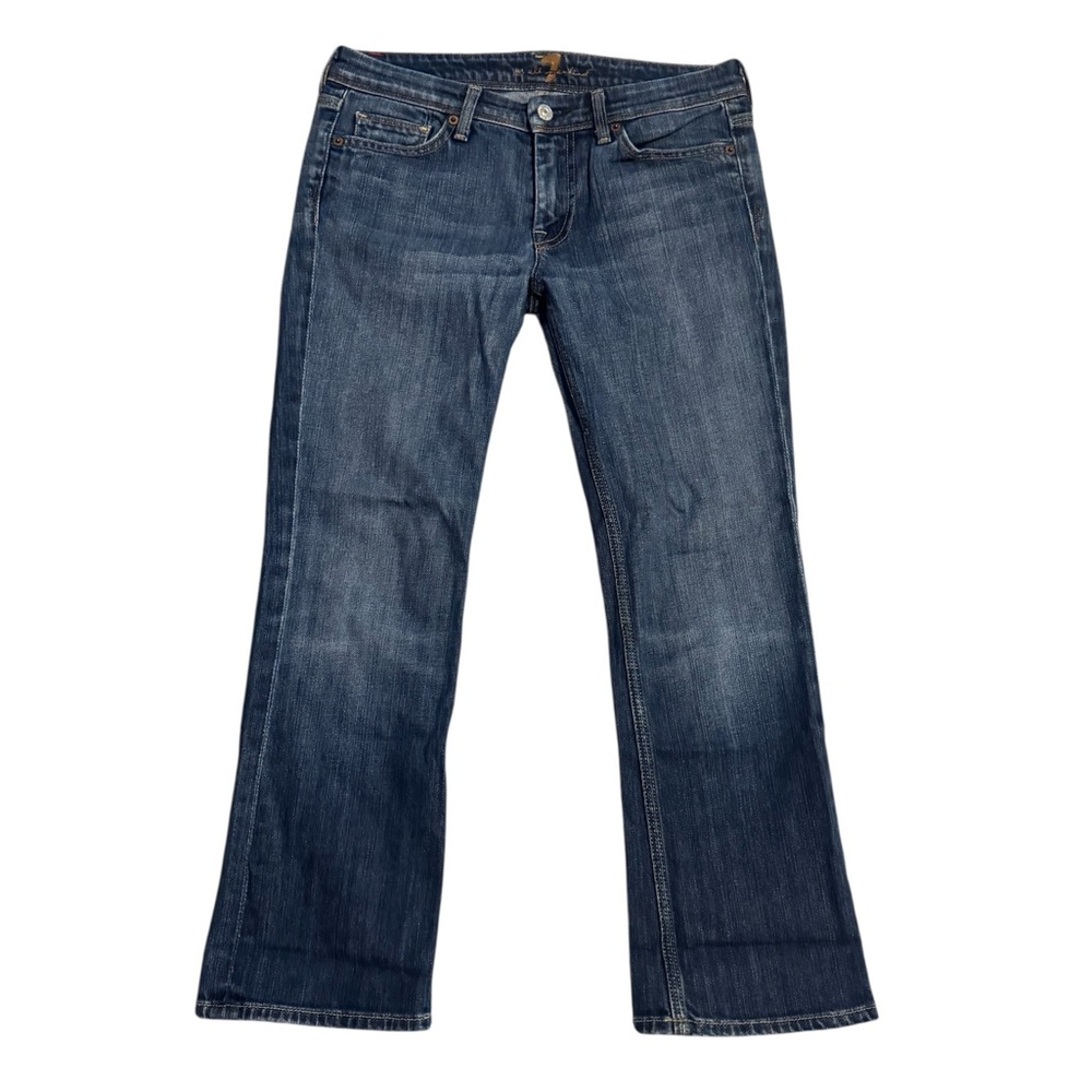 7 For All Mankind Medium Blue Cropped Jeans | Sz 27